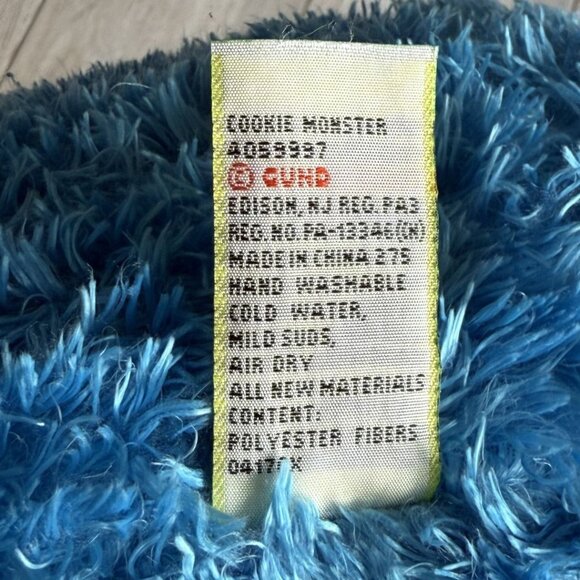 Sesame Street Cookie Monster Plush Toy 20" By GUND Soft  Cuddly Blue Stuffed 20" - Picture 5 of 5